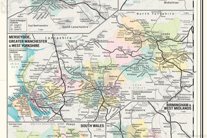 Great Britain Railway Map giclee print