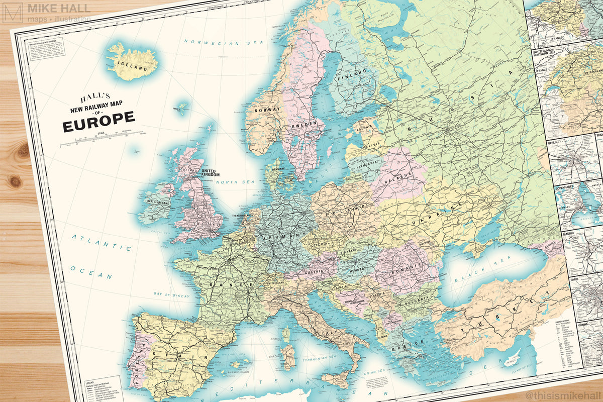 europe-railway-map-giclee-print-mike-hall-maps-illustration