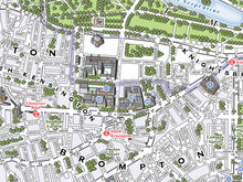 Kensington & Chelsea (London borough) illustrated map giclee print