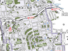 Kensington & Chelsea (London borough) illustrated map giclee print