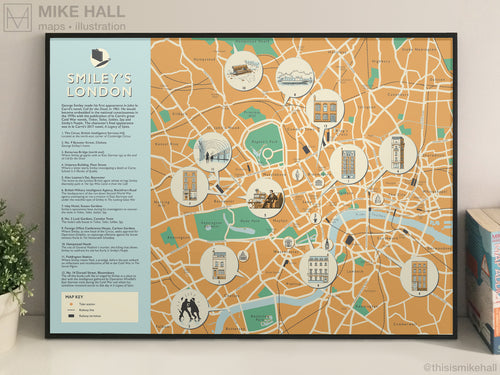 Smiley's London illustrated map giclee print