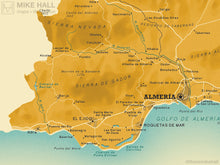 Almería (Spanish Province) map giclee print