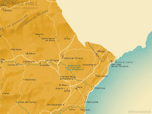 Almería (Spanish Province) map giclee print