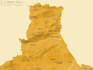 Almería (Spanish Province) map giclee print