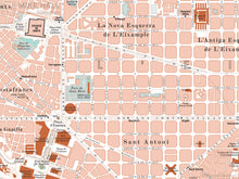 Barcelona, Spain city map giclee print