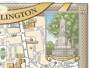 Angel, Islington (London N1) illustrated map giclee print