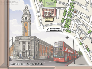 Brixton (London SW2/SW9) illustrated map giclee print – Mike Hall Maps ...