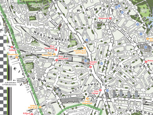 Camden (London borough) illustrated map giclee print