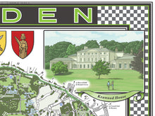 Camden (London borough) illustrated map giclee print