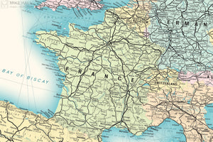 NEW: Europe Railway Map giclee print