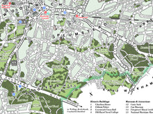 Greenwich (London borough) illustrated map giclee print