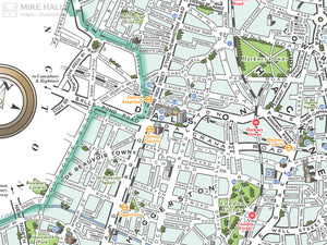 Hackney (London borough) illustrated map giclee print