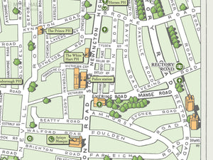 Stoke Newington (London N16) illustrated map giclee print