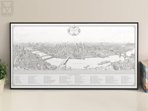 A Panorama of London (decorative version) giclee print