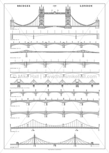 The Bridges of London giclee print