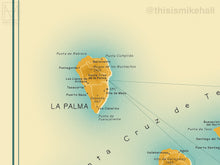 Canary Islands (Spain) map giclee print