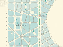 Extramurs, Valencia map giclee print
