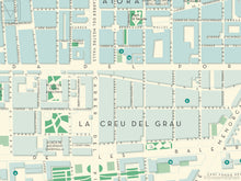 Camins al Grau, Valencia map giclee print