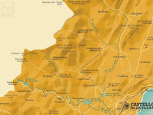 Castellón (Spanish Province) map giclee print