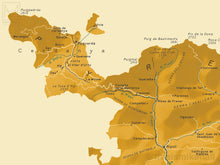 Girona (Spanish Province) map giclee print
