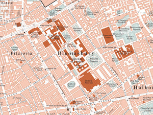 London, UK city map giclee print