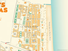 Poblats Marítims, Valencia map giclee print