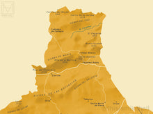 Almería (Spanish Province) map giclee print