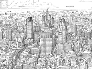 A Panorama of London (decorative version) giclee print
