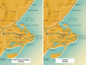 Tarragona (Spanish Province) map giclee print