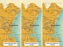Valencia (Spanish Province) map giclee print