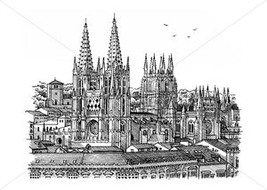 Burgos Cathedral giclee print