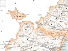 Valencian Community map giclee print