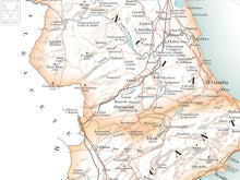 Valencian Community map giclee print