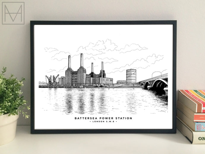 Battersea Power Station, London giclee print