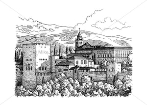Alhambra, Granada giclee print