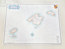 Balearic Islands map giclee print