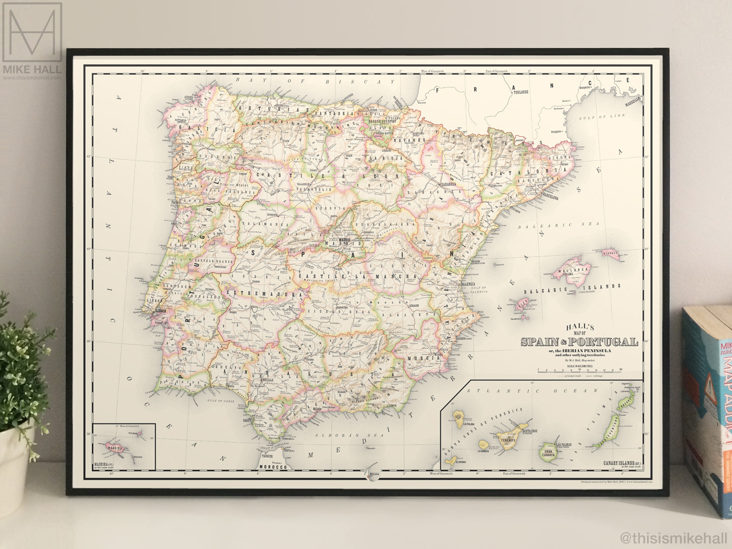 Mapa Portugal Espanha Península Ibérica Banner Laminado - SPM - Banner para  Festa - Magazine Luiza