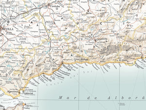 Spain decorative map giclee print