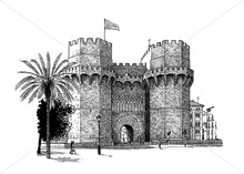 Torres de Serranos, Valencia giclee print